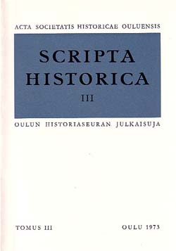 SCRIPTA HISTORICA III kansikuva.