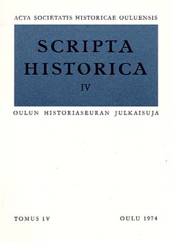 SCRIPTA HISTORICA IV kansikuva.